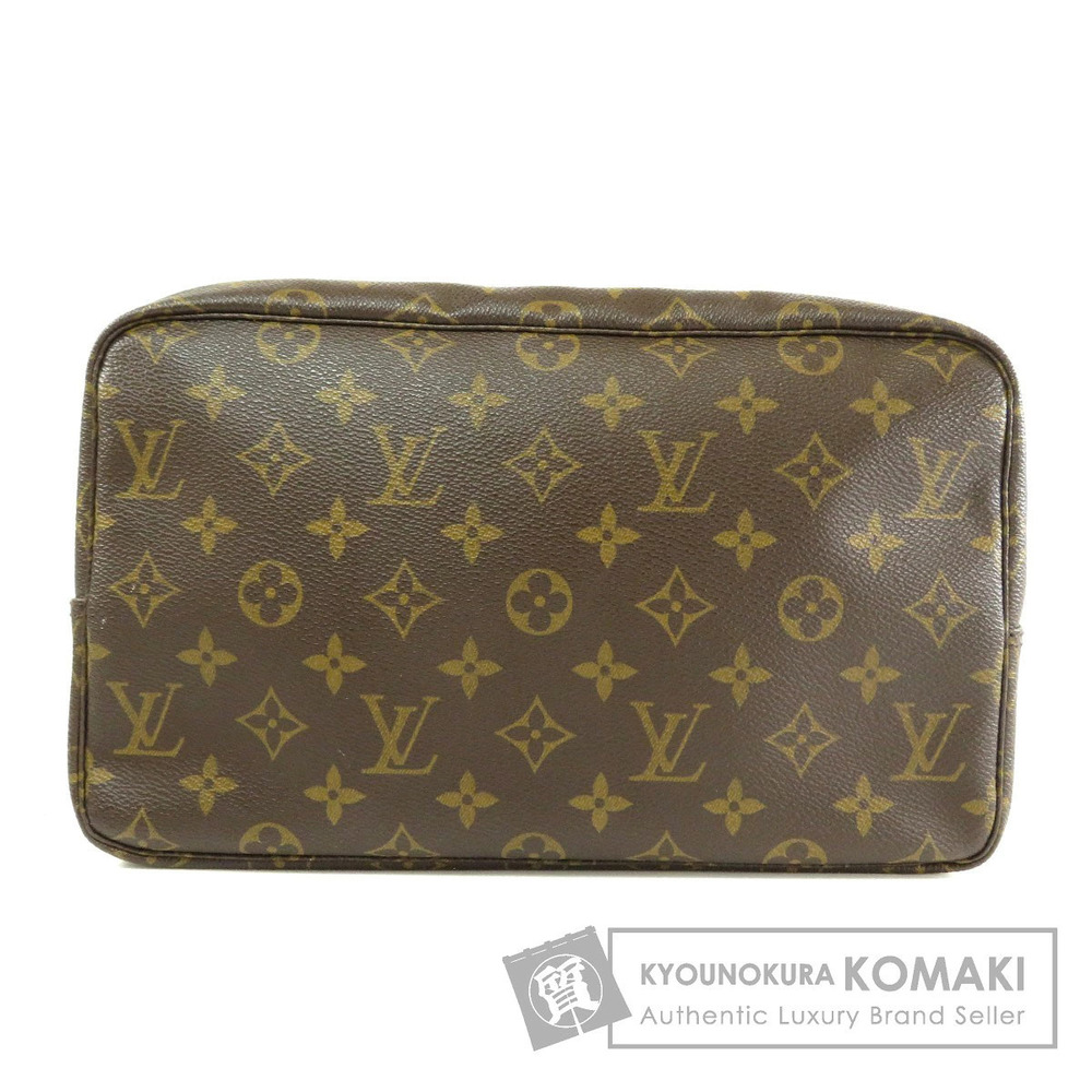 Louis Vuitton Trousse Toilette Cosmetic Pouch Monogram Canvas Tan